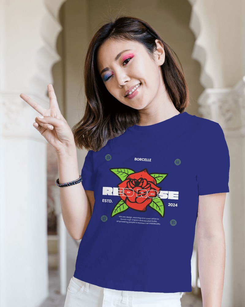 Woman With Makeup Tshirt Mockup
