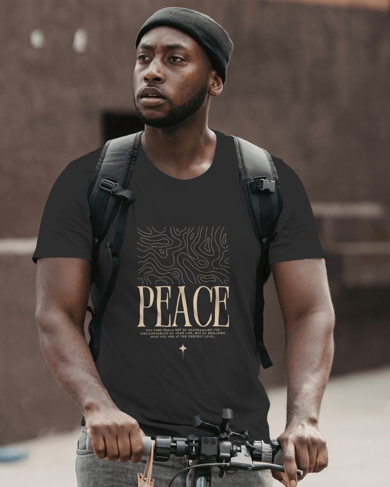 Tshirt Mockup Of Man On Bicycle