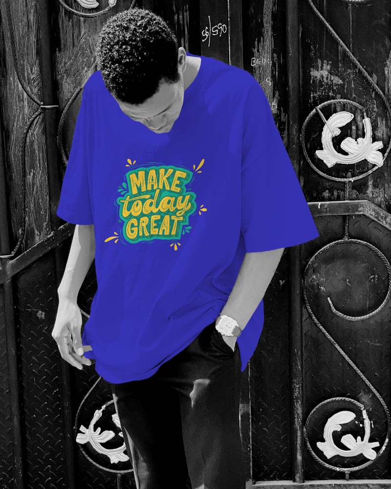 Black And White Tshirt Mockup Of Man