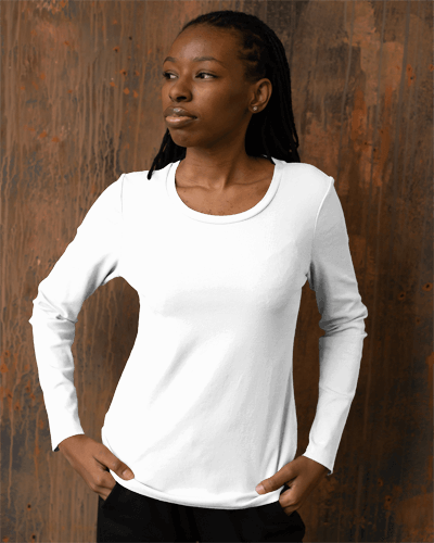 Full Sleeve Tshirt Mockup Of African Woman