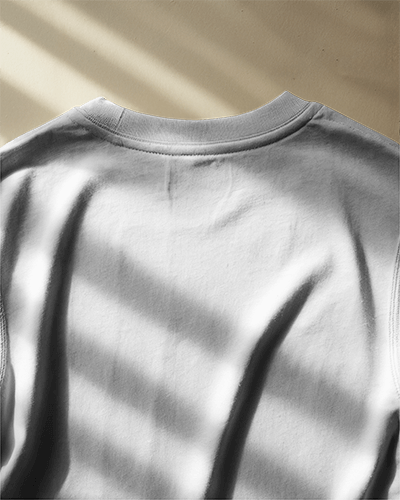 Backside T Shirt Mockup In Sunlit Setting Soft Shadows And Natural Lighting Cozy And Minimal Aesthetic 0887