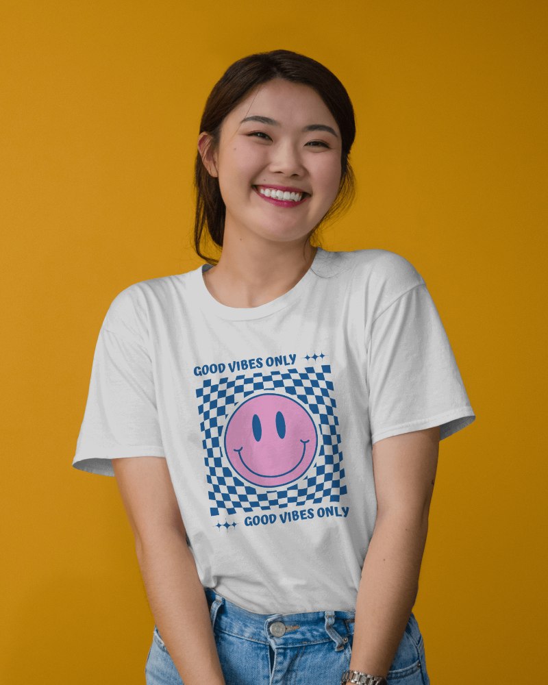 Happy Woman Tshirt Mockup