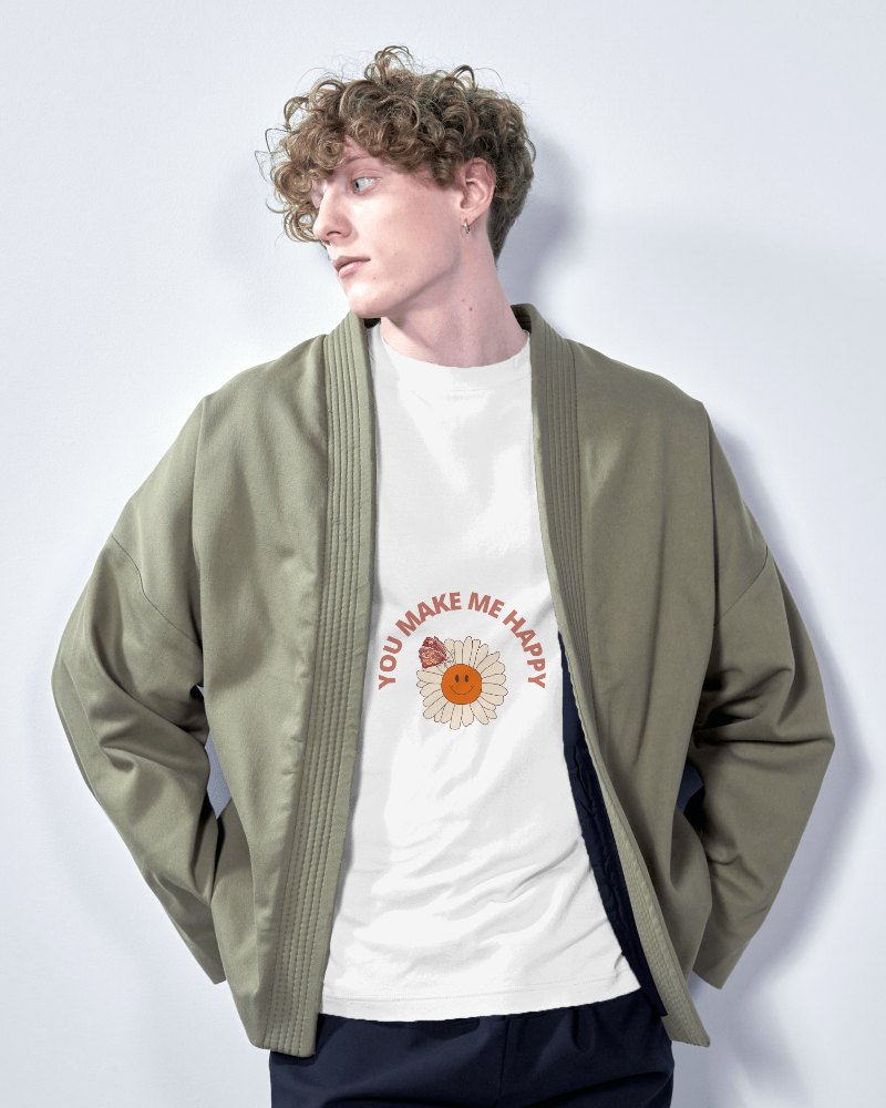 Man Tshirt Mockup For Studio Photoshoot