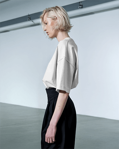 Modern Brown Tshirt Mockup Female Model Beach Bottle Graphic Urban Style