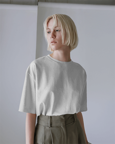 Eye Catching Therapy Joke Yellow Tshirt Mockup Female Model Coffee Lover