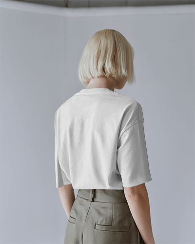 Mustard Yellow Casual Tshirt Mockup Female Model Coffee Therapy Humorous Slogan