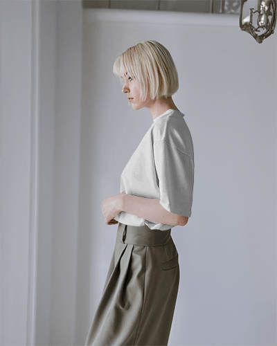 Chic Coffee Joke Yellow Tshirt Mockup Female Model Therapy Replacement Humor