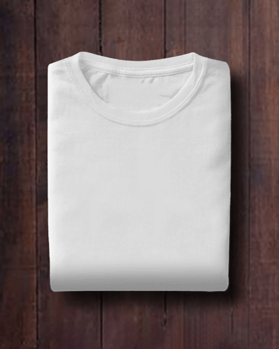 Folded Tshirt Mockup Flatlay On Table