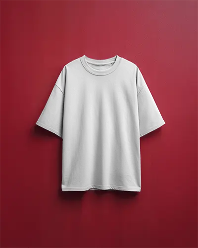 Front View Hanging T Shirt Mockup White Tee Against Deep Red Wall Clean And Eye Catching Presentation