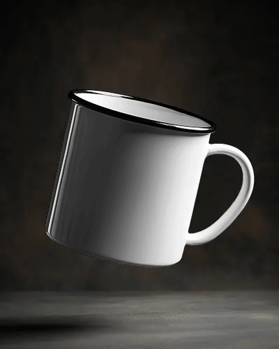 elegant-enamel-mug-in-air-with-blank-design-area-ready-for-custom-graphics-and-artwork-display
