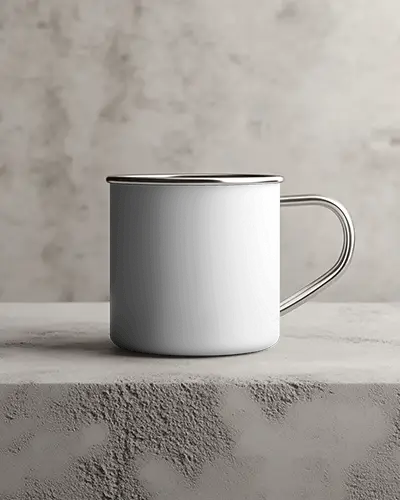 realistic-metal-handle-enamel-mug-mockup-on-rough-textured-background-for-design