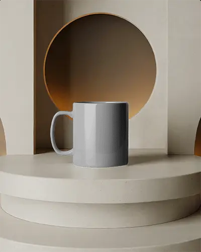 Simple Modern Coffee Mug Ceramic Blank Customizable Print Ready Design 0206