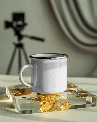 vintage-enamel-mug-mockup-on-luxury-resin-coaster-with-gold-foil-element-for-coffee-tea