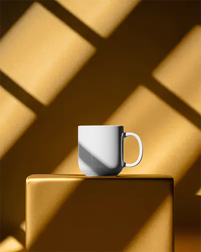 Minimalist Modern Mug Mockup For Coffee Tea Beverage Brand Presentation