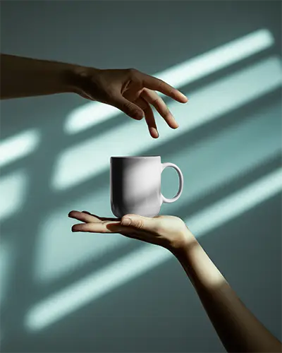 Sleek Customizable Ceramic Mug Mockup For Coffee Tea And Hot Beverages Promo