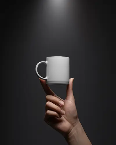 Modern Simple Mug Mockup In Hand For Promotional And Marketing Creatives Online