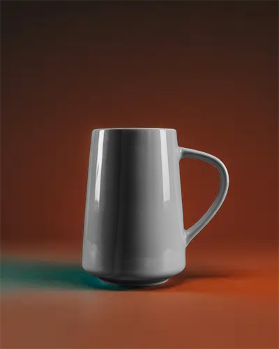 Ceramic Coffee Mug Mockup With Simple Handle Design For Modern Beverage Presentation