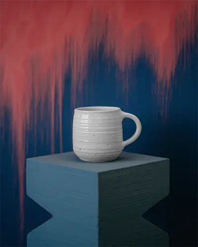 Rustic Ceramic Mug Mockup Unique Textured Handmade Pottery For Coffee Or Tea Lovers