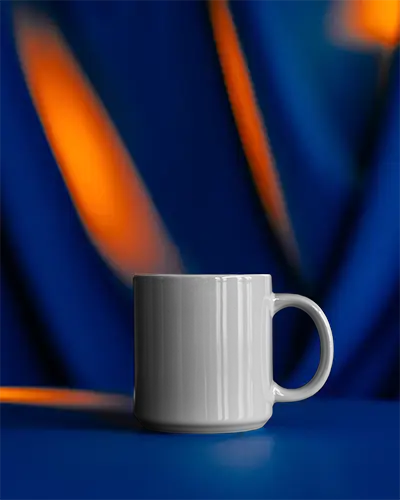 Realistic Ceramic Coffee Mug Mockup With Isolated Background For Branding Presentation