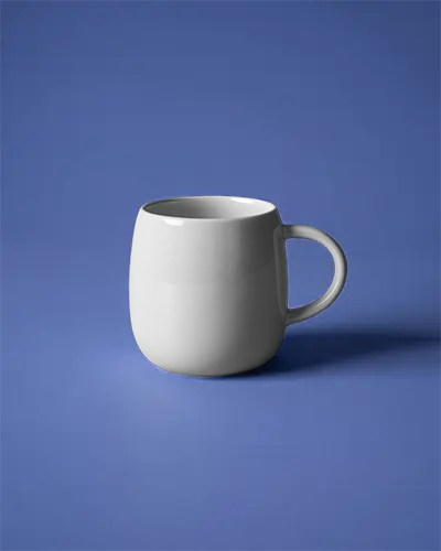 Ceramic Mug Mockup With Rounded Shape For Custom Designs And Logo Presentations