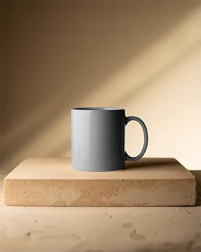 Ceramic Coffee Mug Mockup Minimalist Style Ideal For Custom Logo And Brand Design Presentation