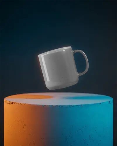 High Quality Levitating Mug Mockup For Promoting Personalized Cup Print Designs