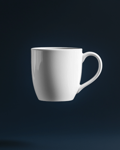 Sophisticated Dark Themed Mug Mockup Featuring Inspirational Message