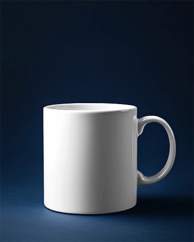 Mug Mockup With Abstract Pattern Background Ideal For Promoting Personalized Designs