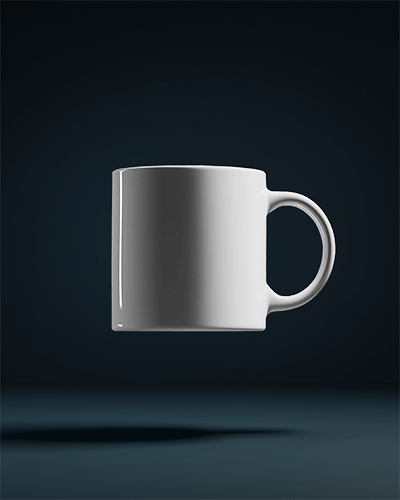 Vibrant Colorful Mug Mockup Floating On Soft Glowing Background Perfect For Creative Designs