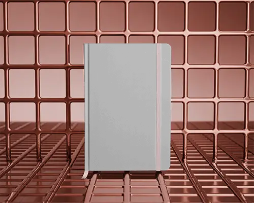 Stylish Portable Notebook Mockup With Blank Pages Perfect For Journaling Or Note Taking