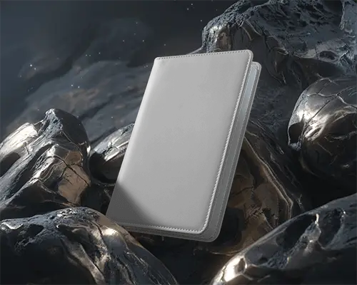 Sleek Leather Notebook Mockup Angled View Ideal For Stationery And Branding Design Showcasing