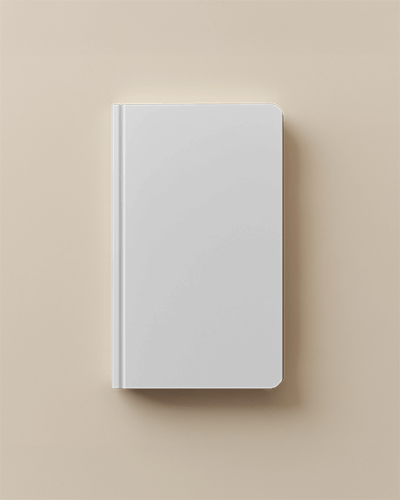 Minimal Hardcover Book Mockup Top View On Neutral Background Clean And Modern Presentation Style 009