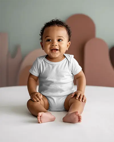 Adorable Baby Onesie Mockup For Baby Clothes Design Comfortable Soft Baby Garment Template