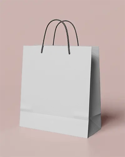 Sleek Paper Bag Mockup For Retail Packaging And Branded Shopping Gift Bag Presentation