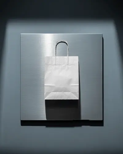 Eco Friendly Paper Bag Mockup With Twisted Handle On Minimalist Background For Branding