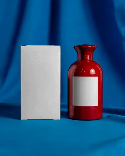 Luxury Perfume Bottle Mockup With Elegant Packaging For High End Fragrance Brand Presentation