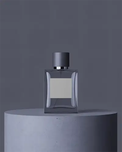 Elegant Minimalist Glass Perfume Bottle Mockup For Luxury Fragrance Brand Presentation