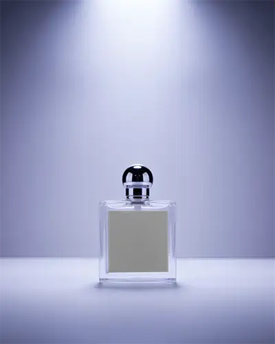 Elegant Clear Perfume Mockup For Cosmetic Brand Presentation And Marketing