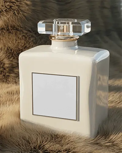 Luxury Perfume Bottle Mockup With Transparent Cap And Elegant Design For Branding Use