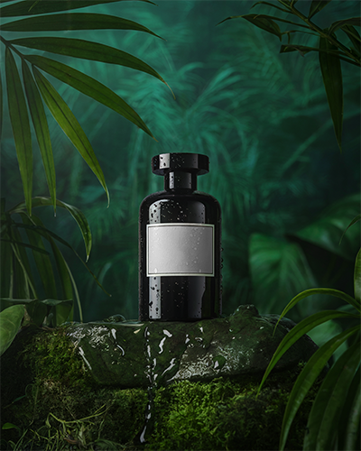 Luxury Perfume Bottle Mockup In Natural Jungle Environment For Brand Showcase