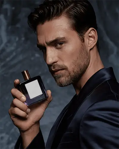 Sophisticated Masculine Perfume Mockup For Brand Promotions And Marketing Use