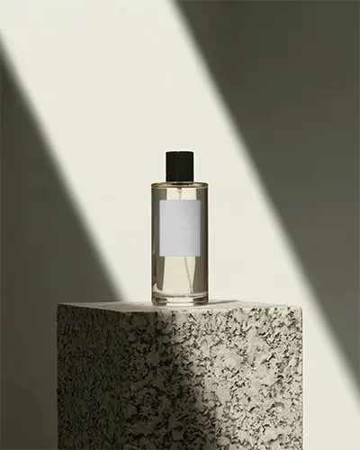 Elegant Minimalist Perfume Bottle Mockup Display For Luxury Fragrance Packaging Design