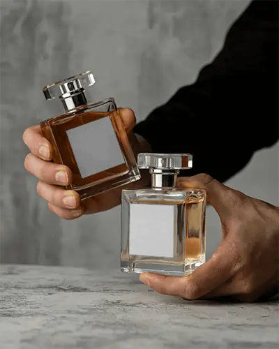 Luxury Perfume Bottle Mockup For Brand Presentation And Packaging Design Promotion