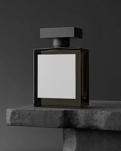 Luxury Elegant Perfume Bottle Mockup For Premium Fragrance Brand Identity Design