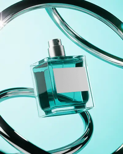luxury-perfume-mockup-glass-bottle-design-on-aqua-background-with-metallic-rings