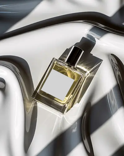 perfume-bottle-mockup-showcasing-luxury-fragrance-on-shiny-fluid-backdrop