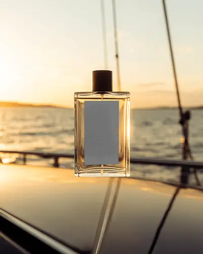 luxury-perfume-bottle-mockup-floating-on-yacht-deck-during-sunset-glow-premium-seaside-scene