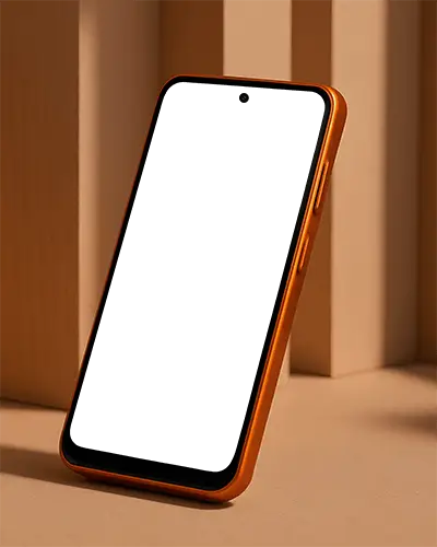 Minimalistic Smartphone Mockup Showcasing Full Screen Design For Digital Application