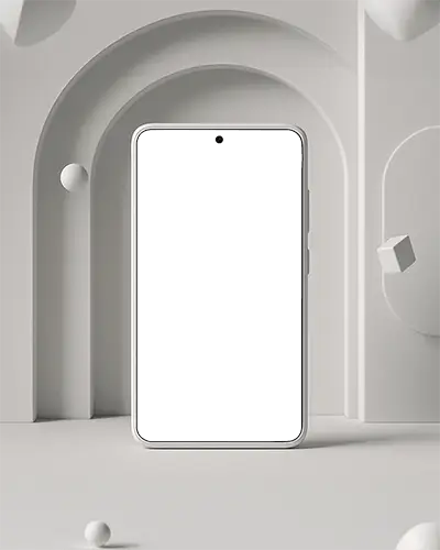 Modern Minimalist Clay Phone Mockup With Blank Screen For Digital App Showcase