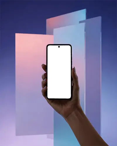 Sleek Modern Phone Mockup In Hand Minimalistic Digital Device Template For App Presentation